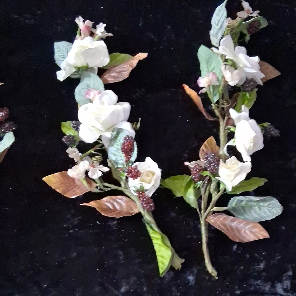 1 Dozen White and Pink Artificial Floral Rustic Garland Strands- Home Accents